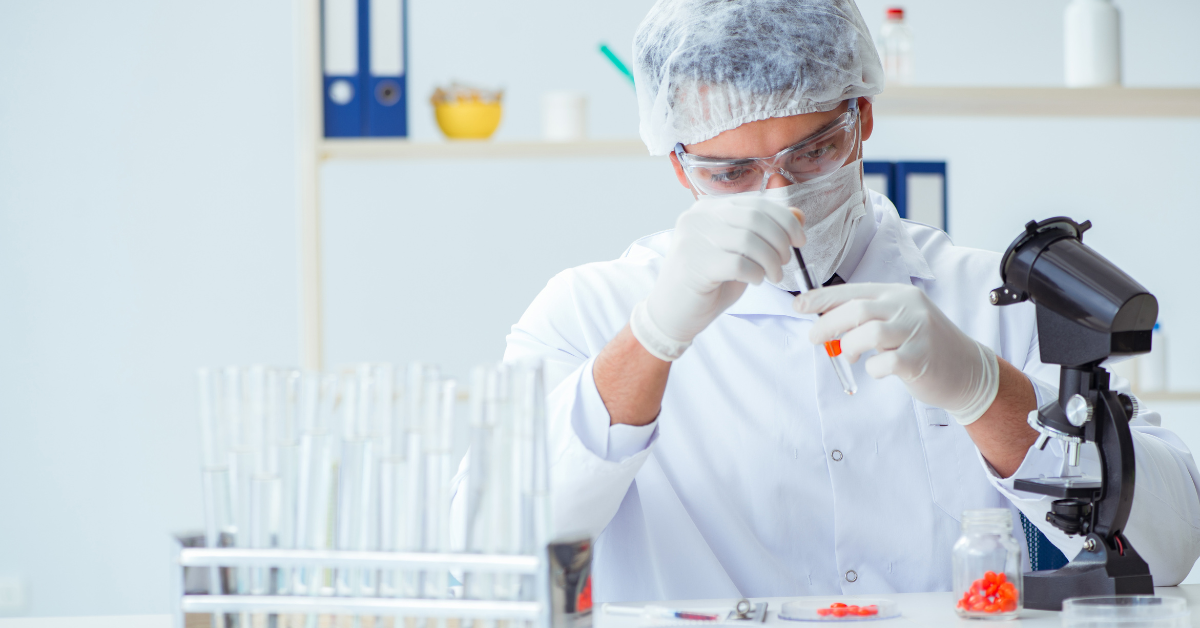 Photo of a scientist in a lab