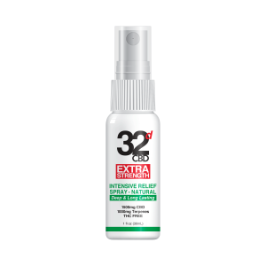 32d CBD Intensive Relief Spray Menthol back label